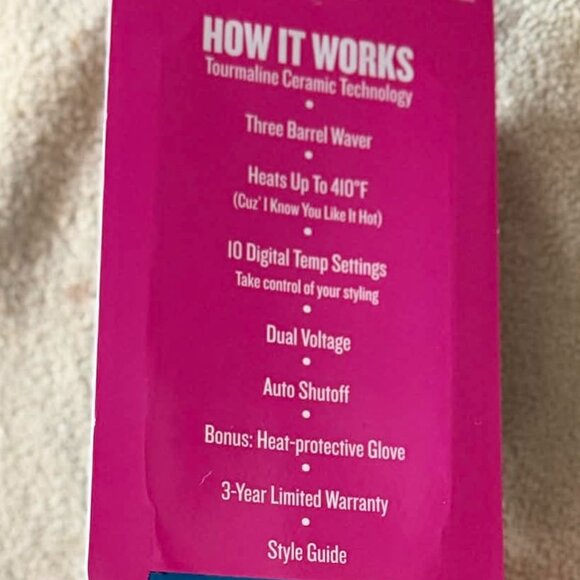 Bed Head by Tigi "Wave Affair" Jumbo Triple Barrel Waving Hair Iron NEW - Picture 6 of 9